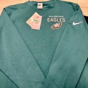 Mens Philadelphia Eagles Teal Nike NFL Pullover Crew